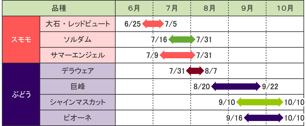 品種カレンダー